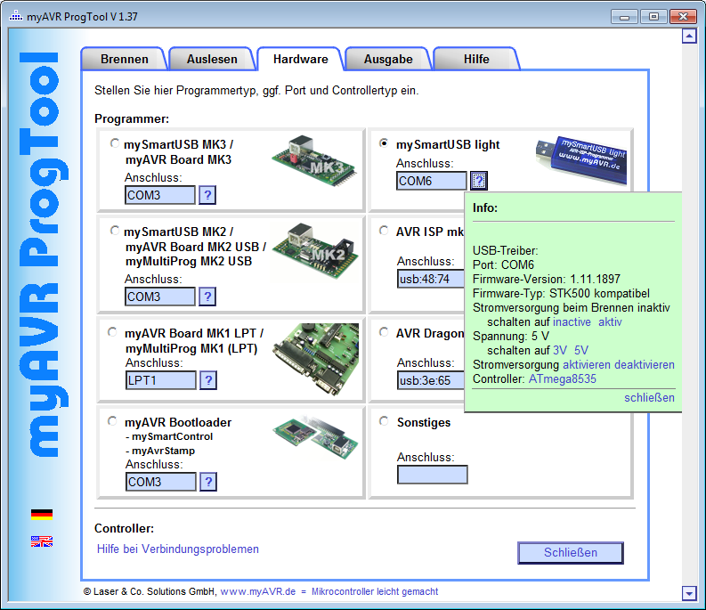 ProgTool - Hardware-Test