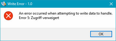 Win32 Disk Imager Fehler