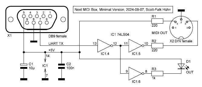 Next MIDI Box Schaltung 2